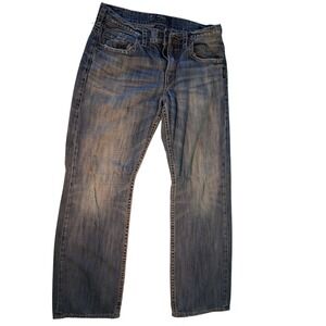 Western Silver Jeans Co Gordie Loose Fit Mens 32x32 Blue Thick Stitch Denim